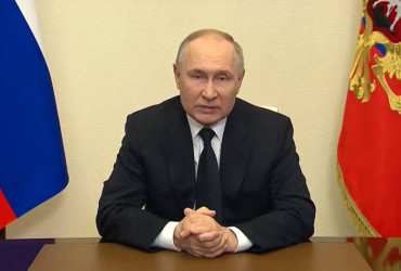 Фото к новости Владимир Путин выступил с обращением к россиянам в связи с трагедией в «Крокус Сити Холле»